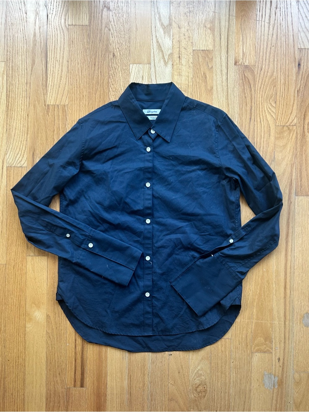 Thomas Mason x Loungedress Navy Button-Up Dress Shirt